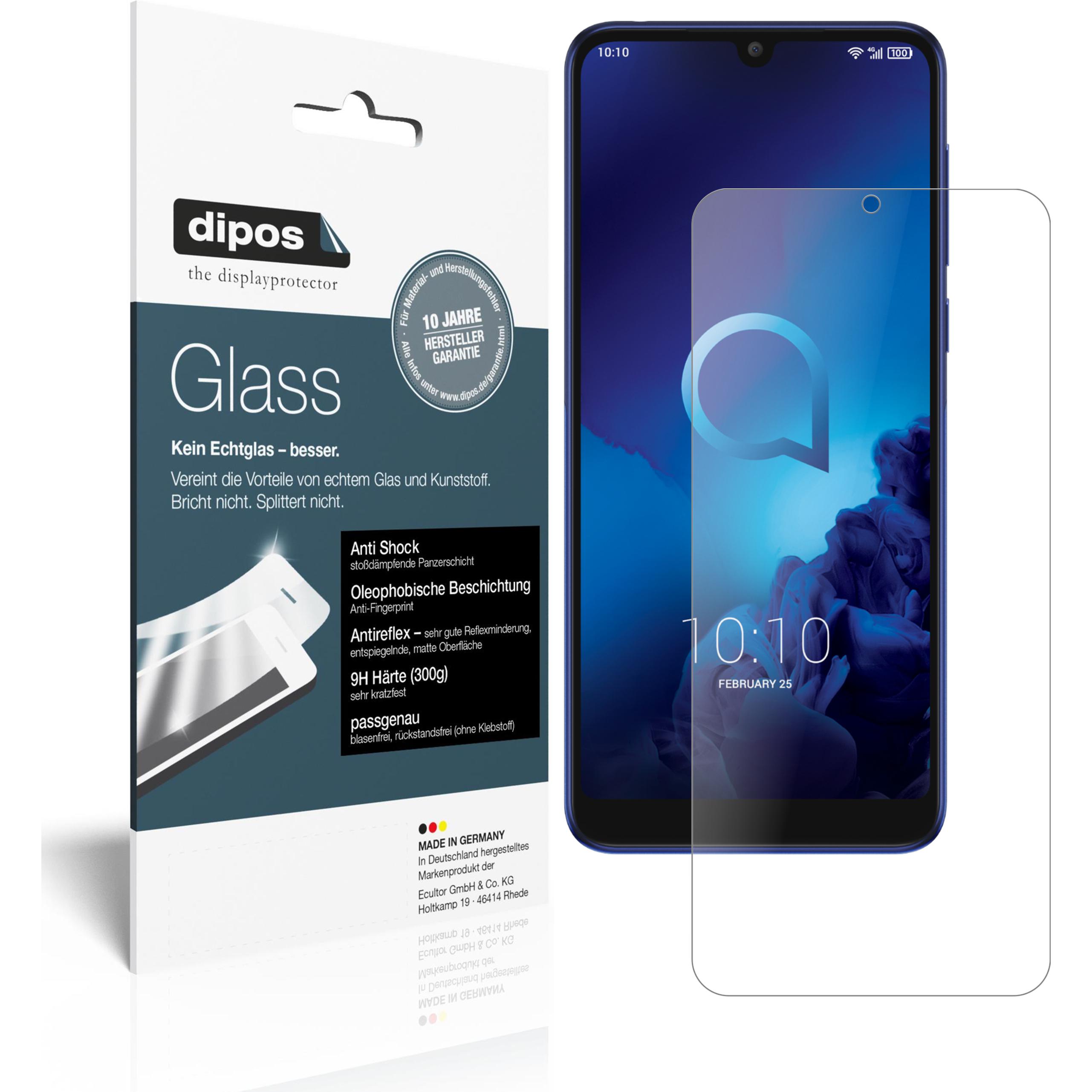 Dipos Displayschutz Anti-Shock (2 Stück, Alcatel 3L), Smartphone Schutzfolie, Transparent