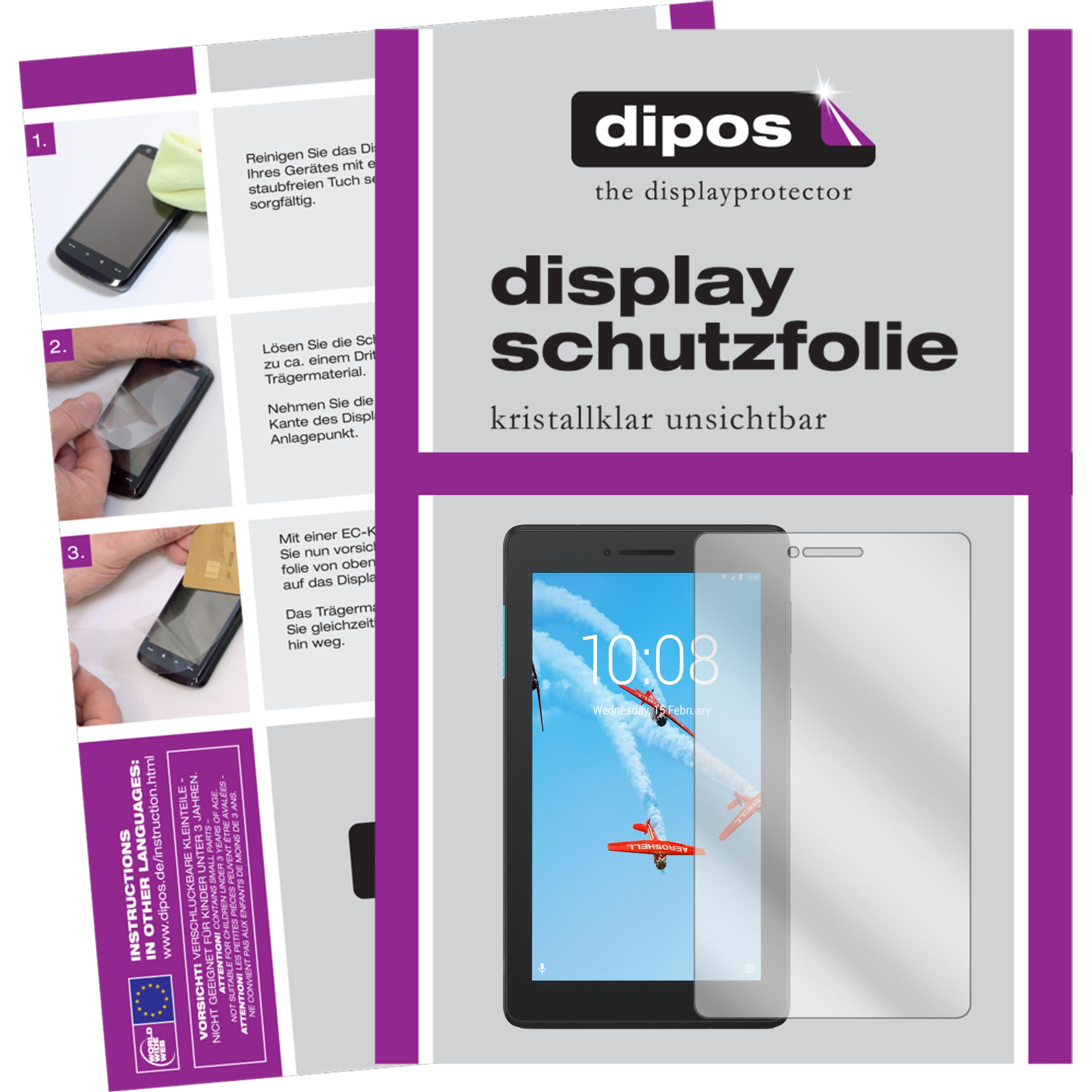 Dipos Displayschutzfolie Crystalclear (1 Stück, Lenovo TB-7104F), Tablet Schutzfolie