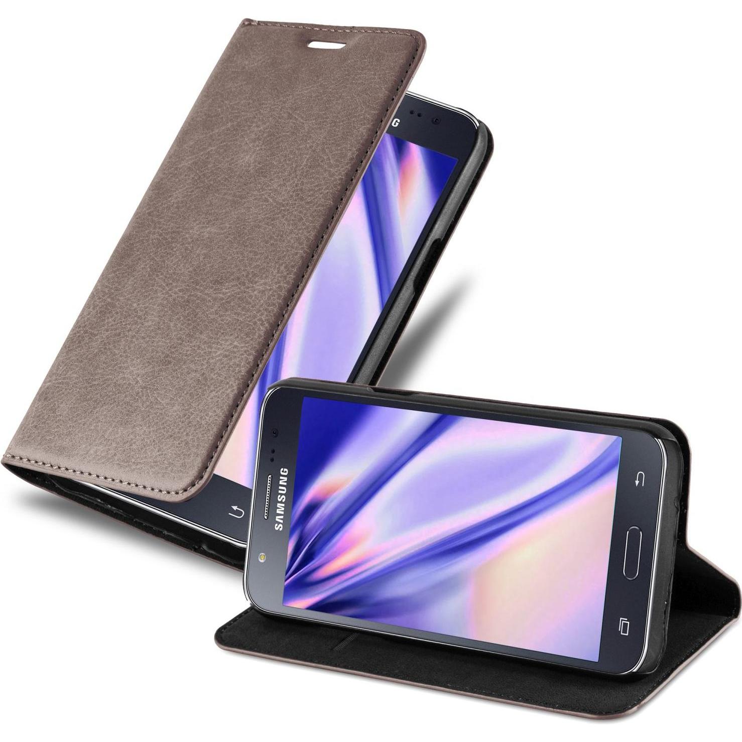 Thumbnail - Cadorabo Book Invisible Magnet Cover (Samsung Galaxy J5 (2015)), Smartphone Hülle, Braun