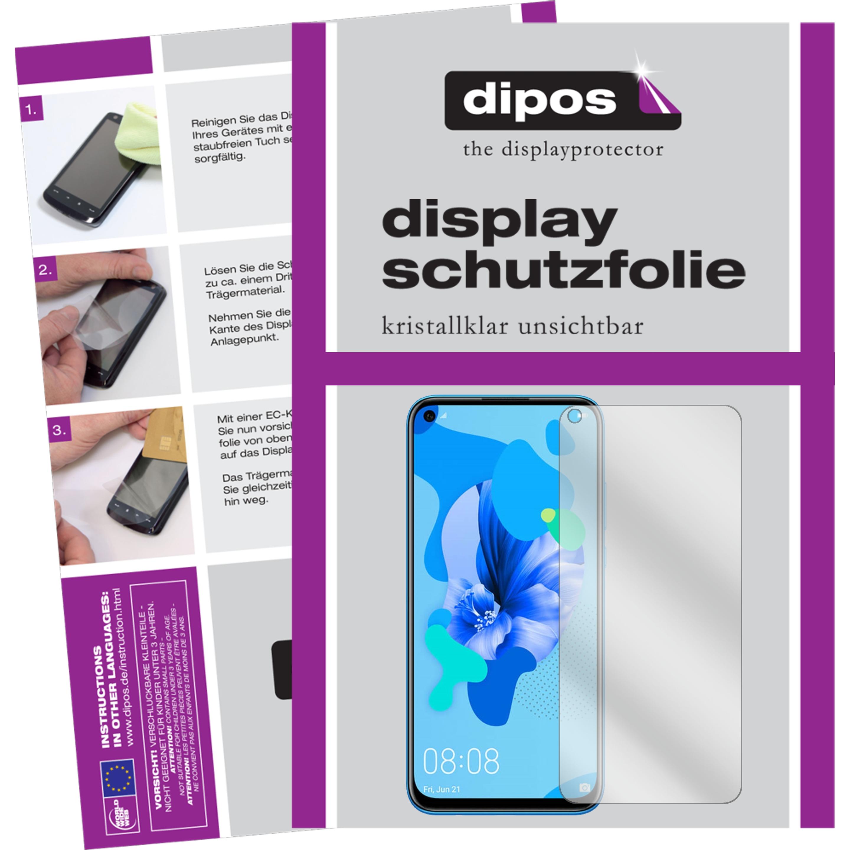 Dipos Displayschutzfolie Crystalclear (5 Stück, Huawei Nova 5i Pro), Smartphone Schutzfolie, Transparent