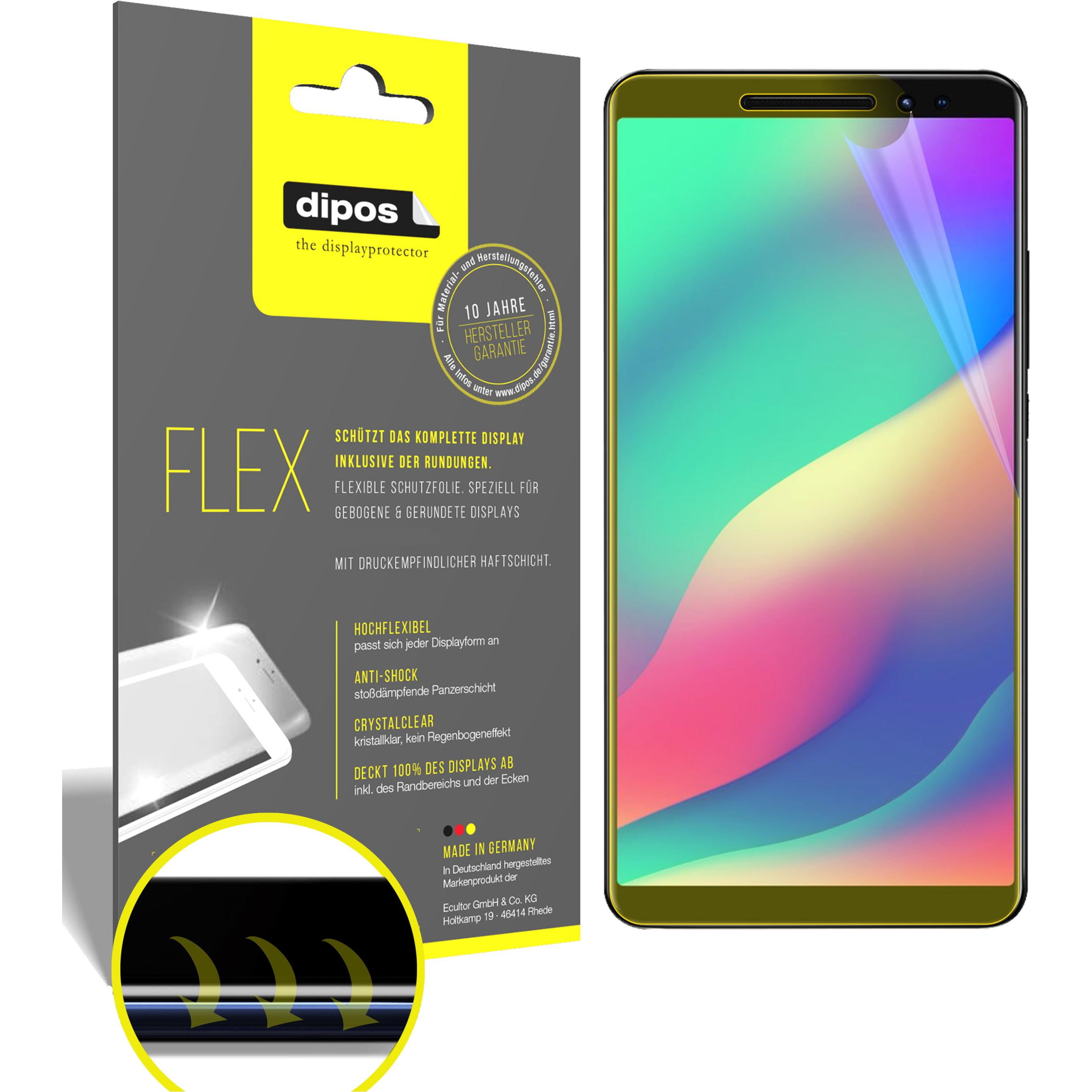 Dipos Displayschutzfolie Full-Cover 3D (3 Stück, Blackview Max 1), Smartphone Schutzfolie, Transparent
