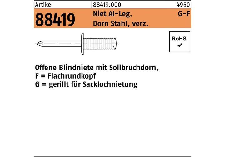 Image du produit Rivet POP R 88419 Flachrundkopf