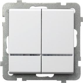 Ospel ŁP-2RS/m/00, Taster + Schalter, Weiss