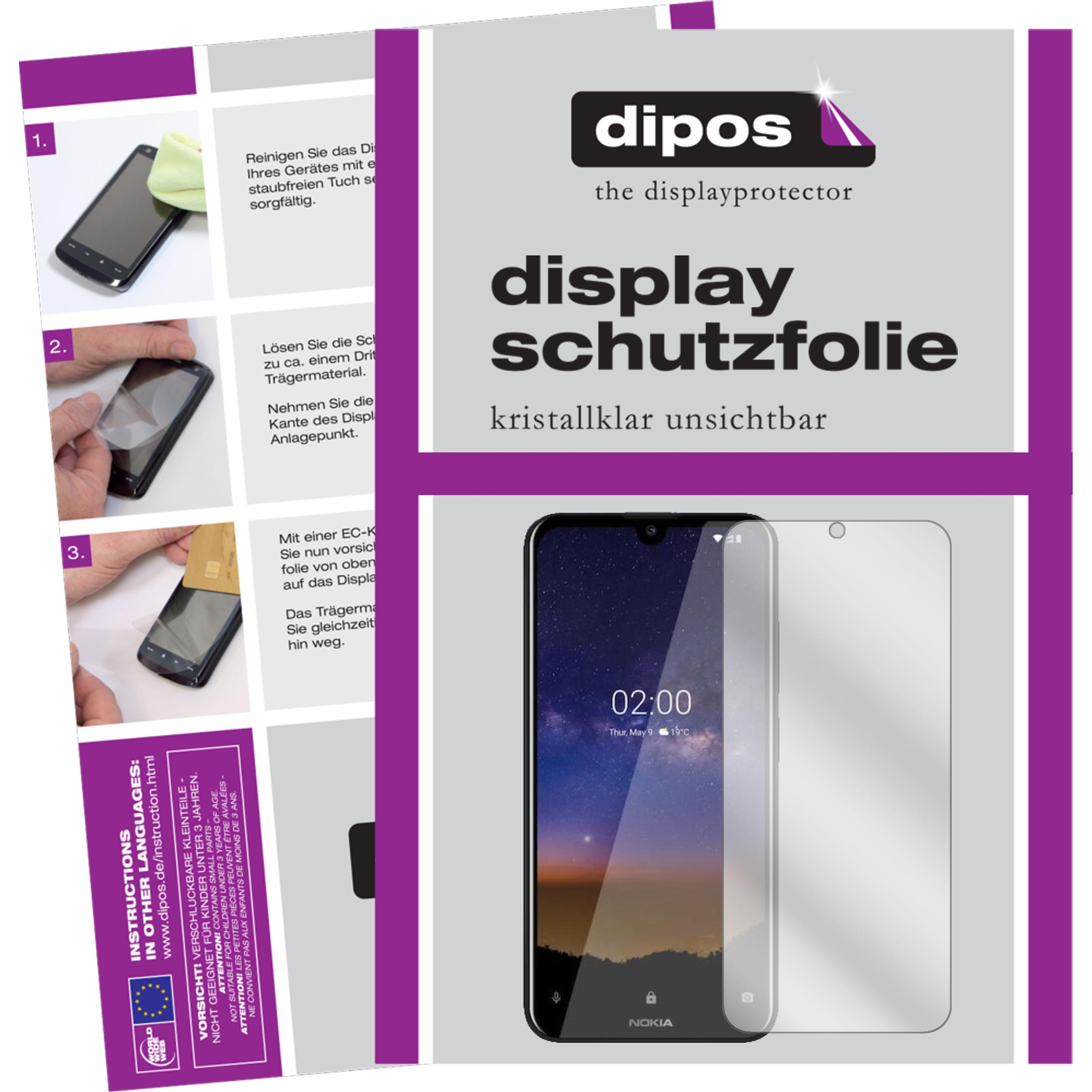 Dipos Displayschutzfolie Crystalclear (5 Stück, Nokia 2.2), Smartphone Schutzfolie, Transparent