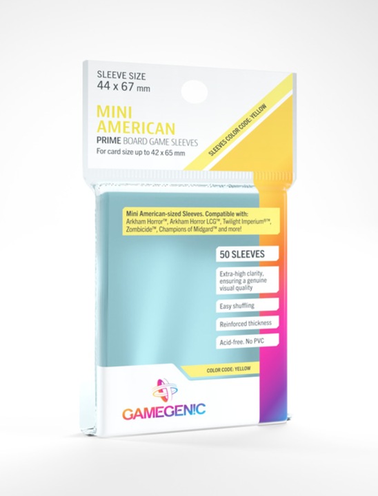 Immagine prodotto Gamegenic GGS10052 - Buste PRIME, formato mini americano 44 x 67 mm - trasparenti (50 buste)