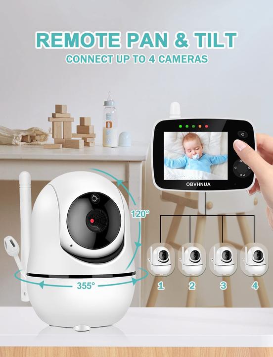 Produktbild Obvhnua Babyphone mit Kamera 3,5Zoll (Babyphone mit Kamera, 300 m)
