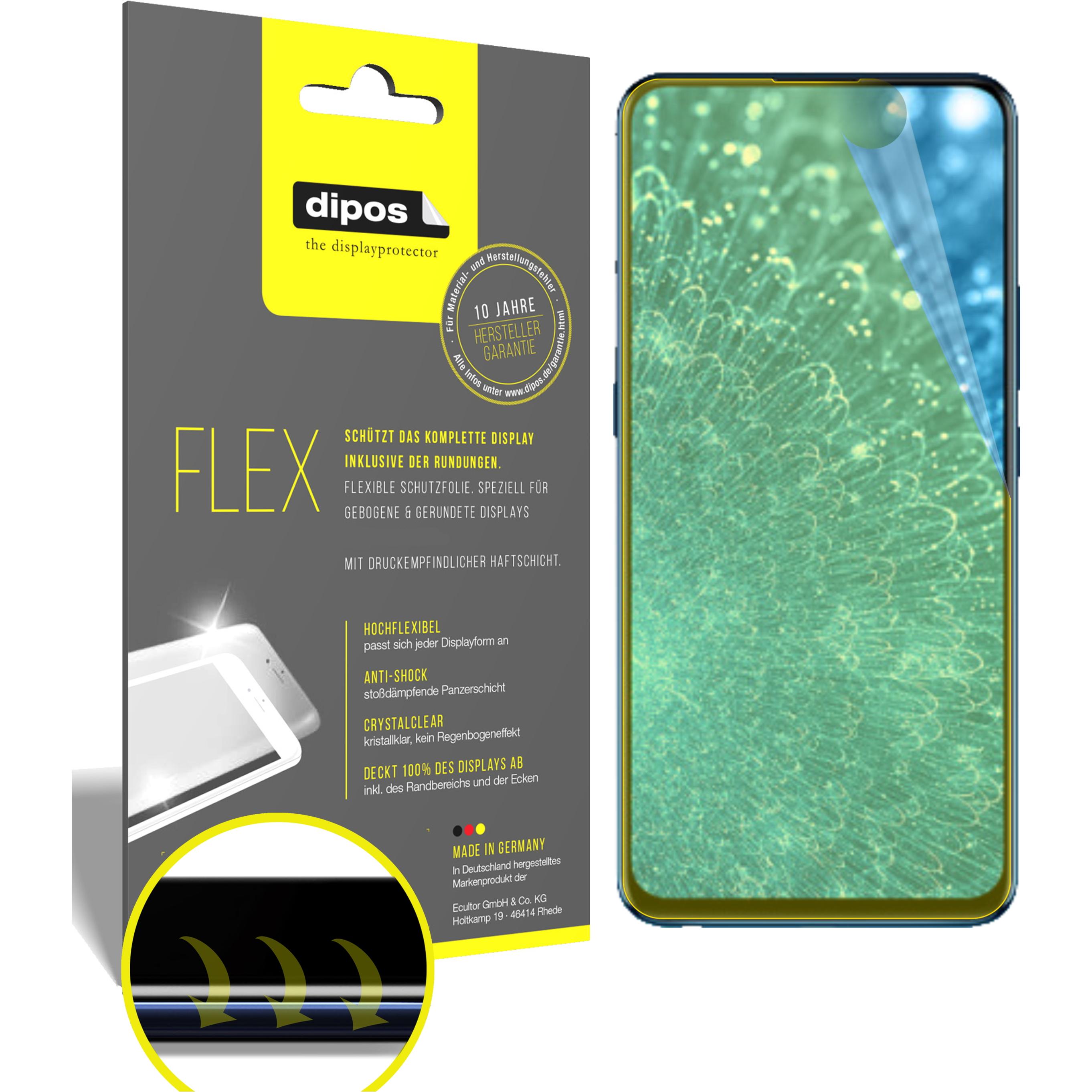 Dipos Displayschutzfolie Full-Cover 3D (2 Stück, Vivo V15 Pro), Smartphone Schutzfolie, Transparent