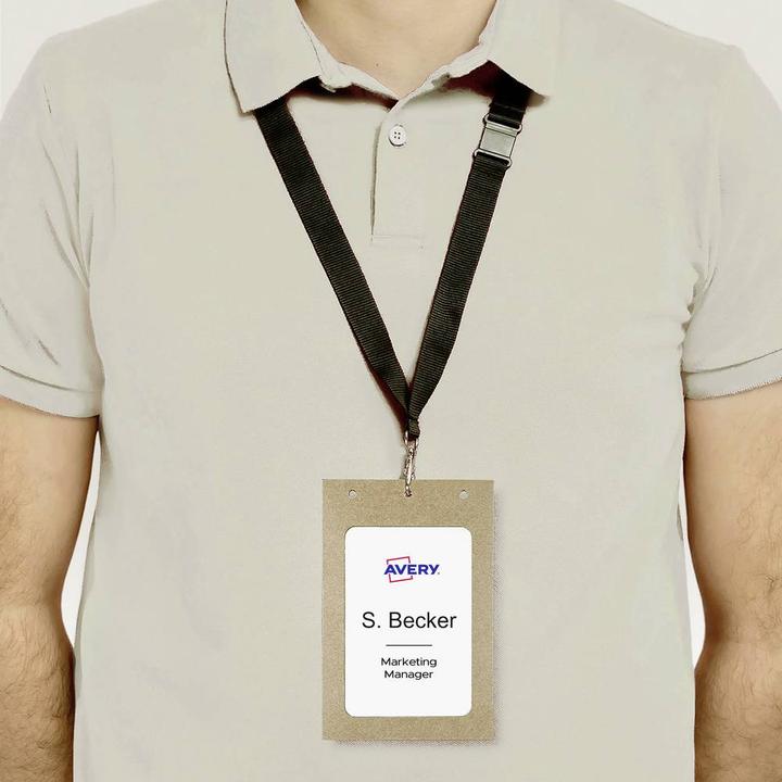 Actual product image Avery Large name badge pockets