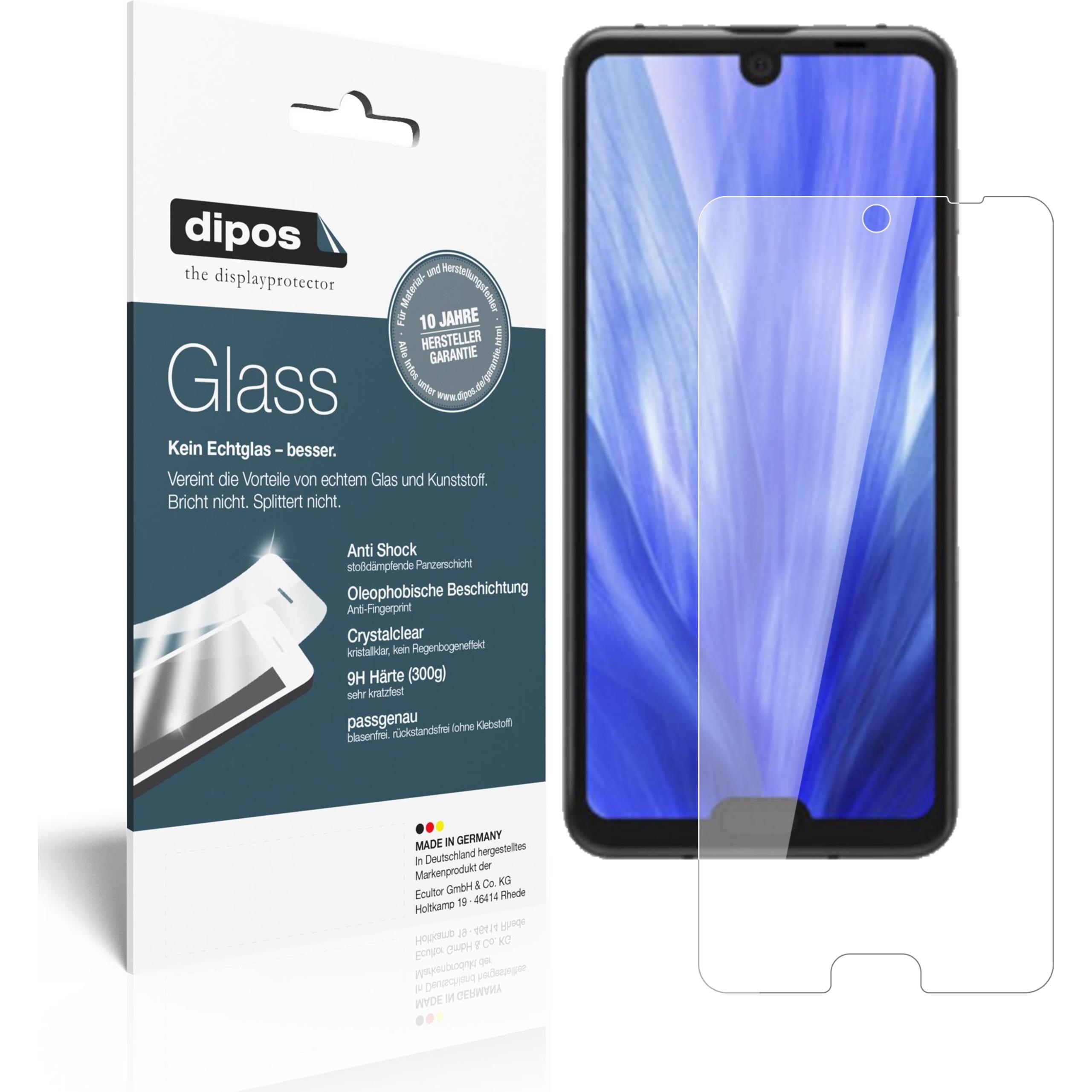 Dipos Displayschutz Anti-Shock (2 Stück, Sharp Aquos R3), Smartphone Schutzfolie, Transparent