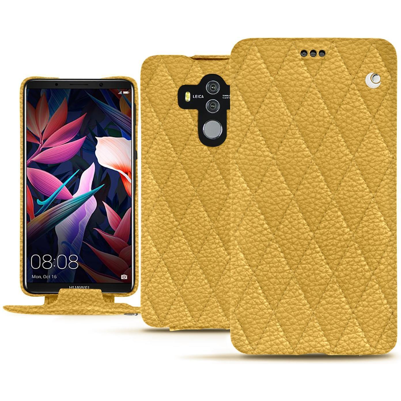 Noreve Lederschutzhülle vertikal (Huawei Mate 10 Pro), Smartphone Hülle, Orange