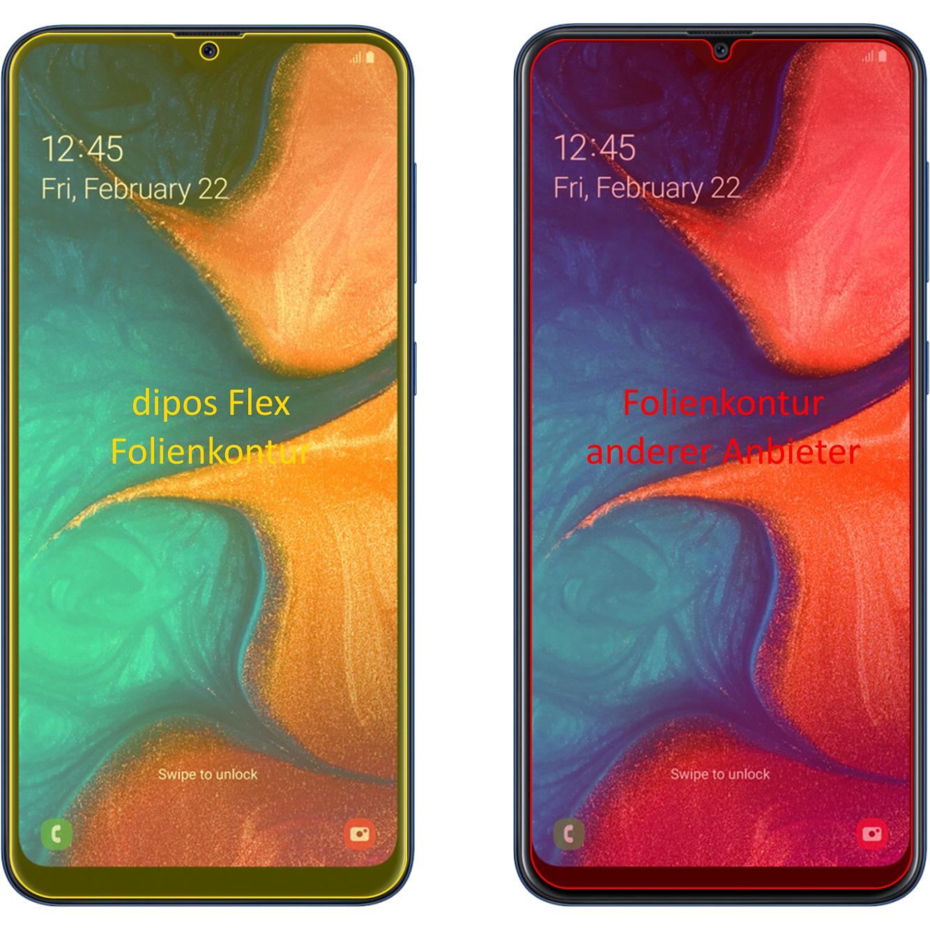 Thumbnail - Dipos Displayschutzfolie Full-Cover 3D (2 Stück, Samsung Galaxy A20e), Smartphone Schutzfolie, Transparent