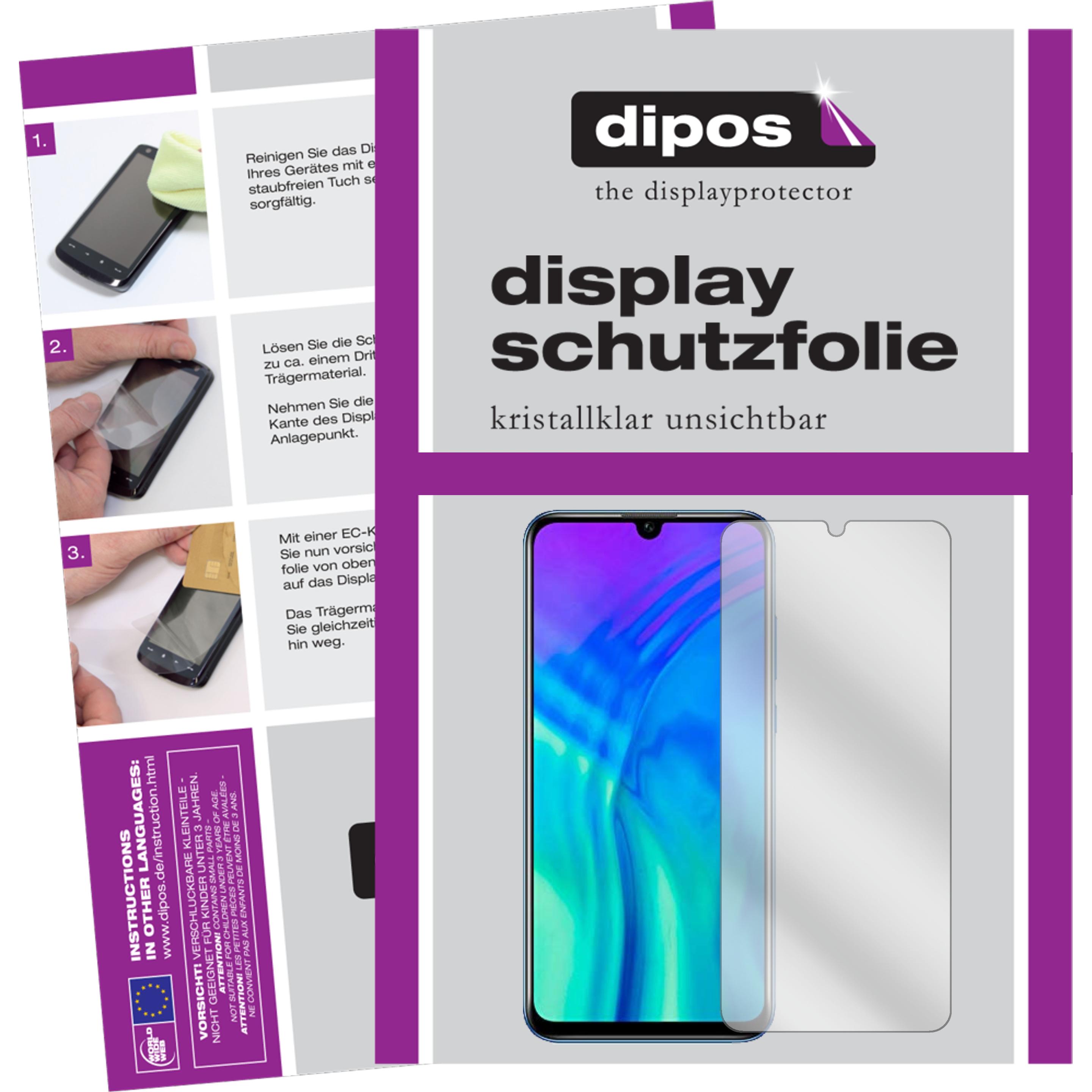 Dipos Displayschutzfolie Crystalclear (4 Stück, Honor 20 Lite), Smartphone Schutzfolie, Transparent