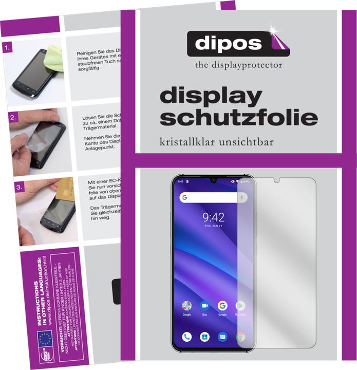 Dipos Pellicola Protettiva In Cristallo Per Ulefone Armor 9 | Anti Graffio HD Made In Germany