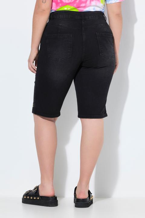 Immagine prodotto Angel of Style Bermuda di jeans con taglio della gamba dritto e stampa (48)