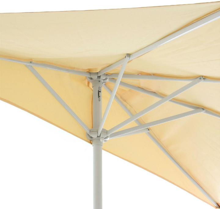 Produktbild VCM Balkon-Sonnenschirm Beige halbrund Gartenschirm Sonnenschutz 2,7m mit Kurbel (2.70 m)