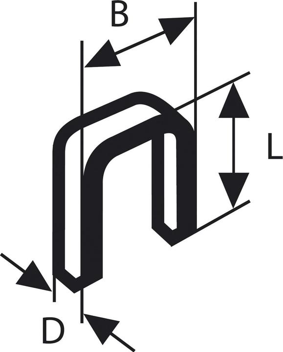 Produktbild Bosch Professional Zubehör Schmalrückenklammer TK40 35G, 5,8 mm, 1,2 mm, 35 mm, verzinkt