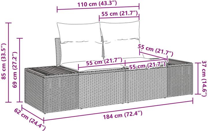 Produktbild vidaXL Outdoor-Sofagarnitur