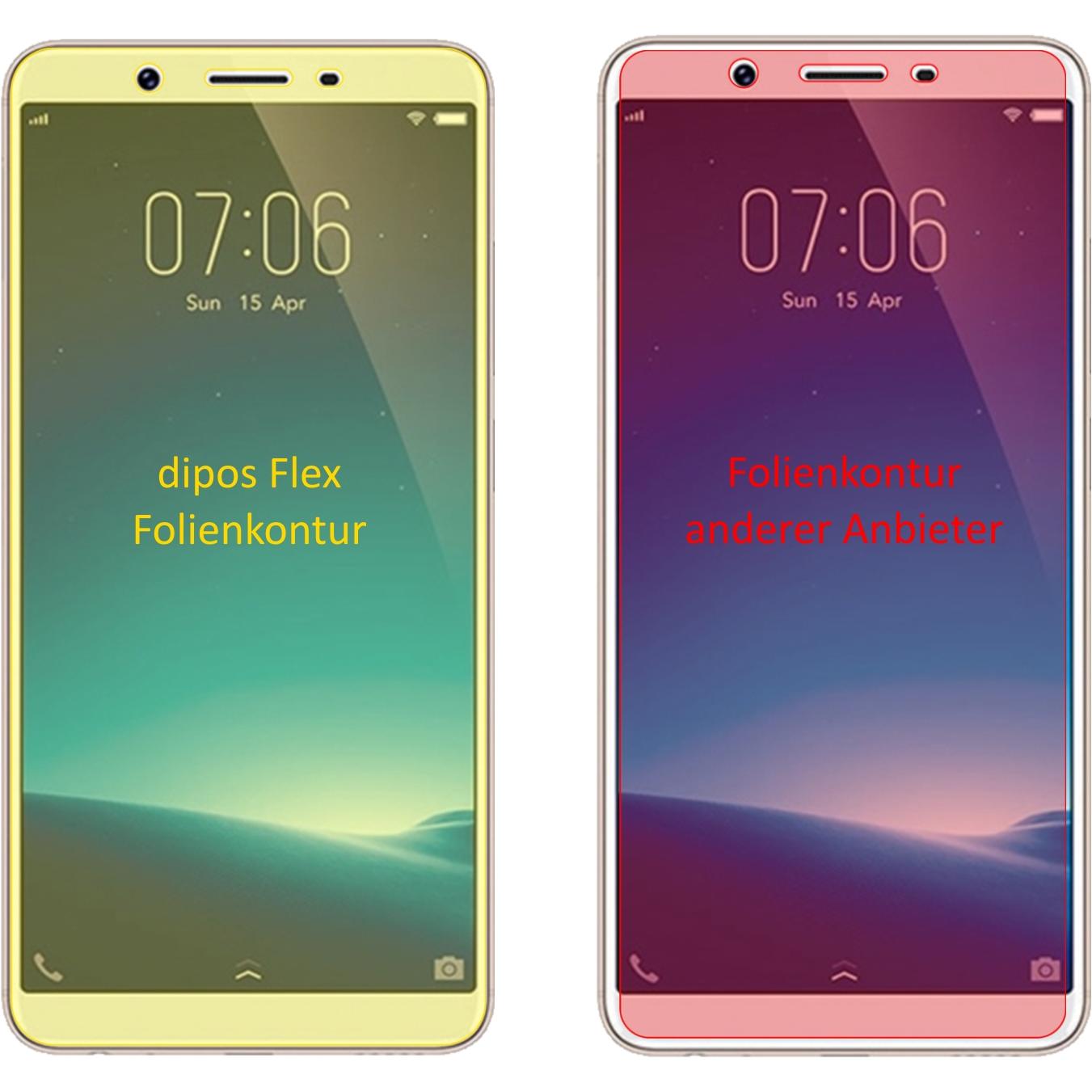 Thumbnail - Dipos Displayschutzfolie Full-Cover 3D (3 Stück, Vivo Y71), Smartphone Schutzfolie, Transparent