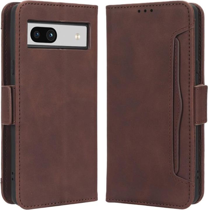 Cover-Discount Google Pixel 7a - Etui mit vielen Kartenfächer braun (Google Pixel 7a)