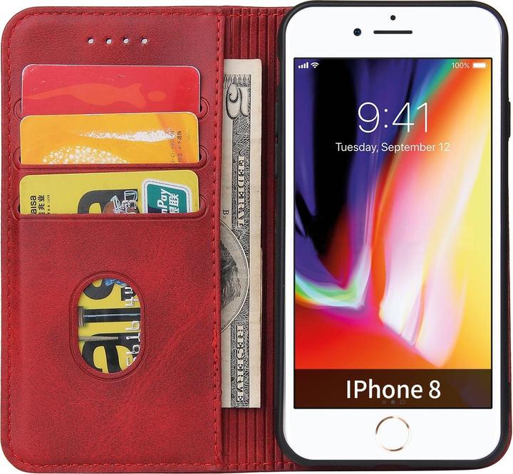 Immagine prodotto Cover-Discount iPhone SE / 8 / 7 - Stand Flip Case Cover rosso (Apple iPhone SE)
