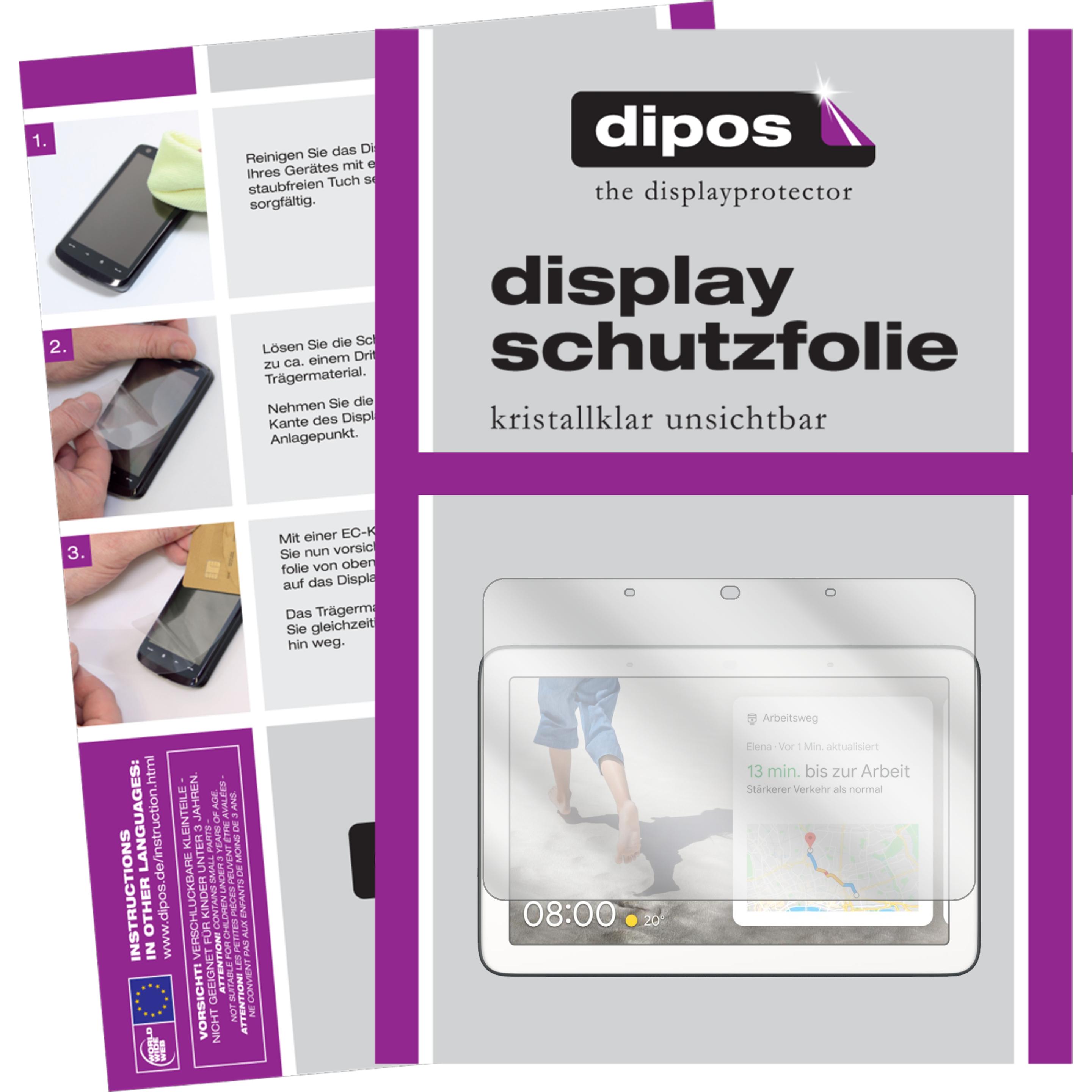 Dipos Displayschutzfolie Crystalclear (2 Stück, Nest Hub), Tablet Schutzfolie
