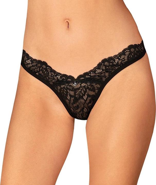 Produktbild Obsessive Bellastia Spitzenstring Schwarz (S)