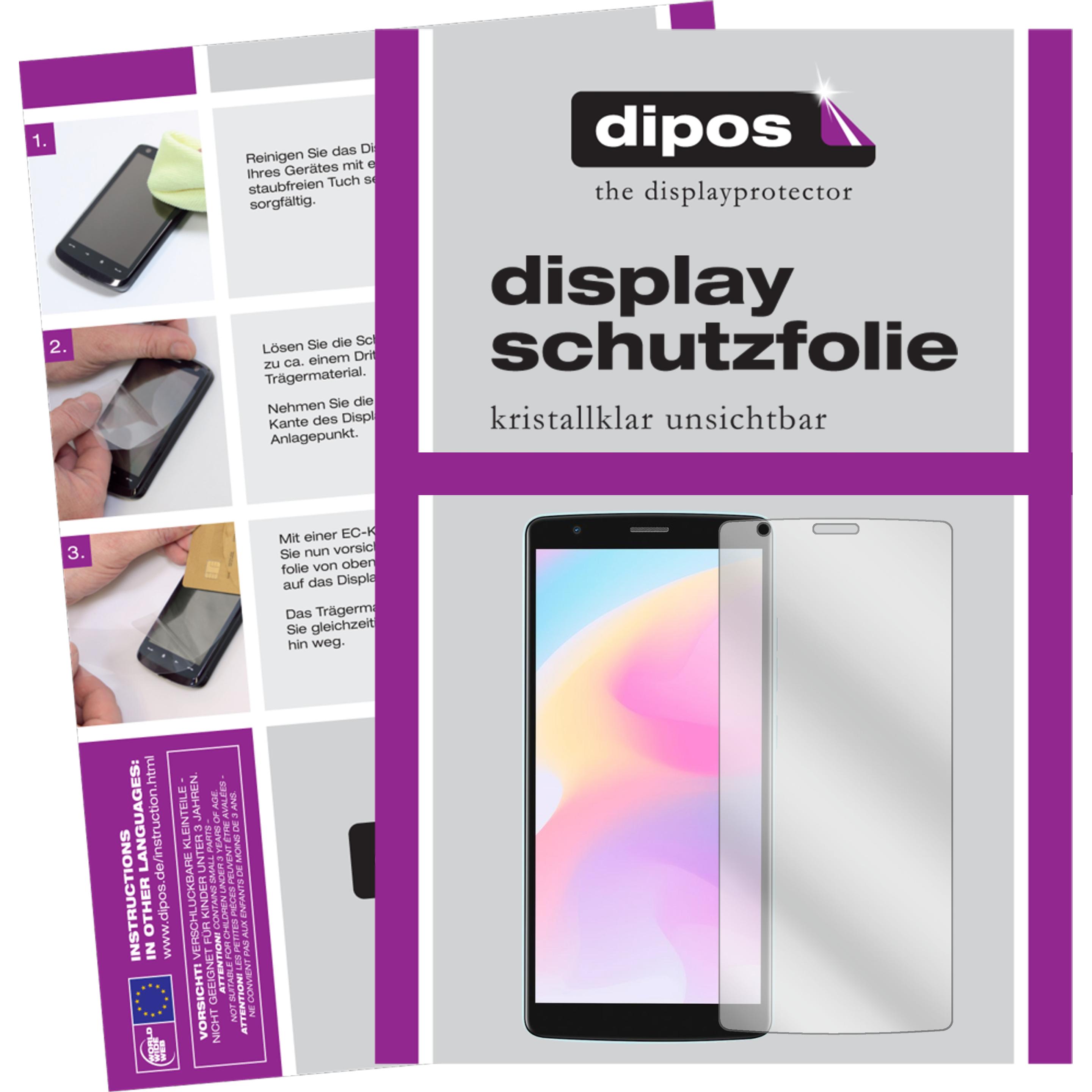 Dipos Displayschutzfolie Crystalclear (2 Stück, Blackview A20 Pro), Smartphone Schutzfolie, Transparent