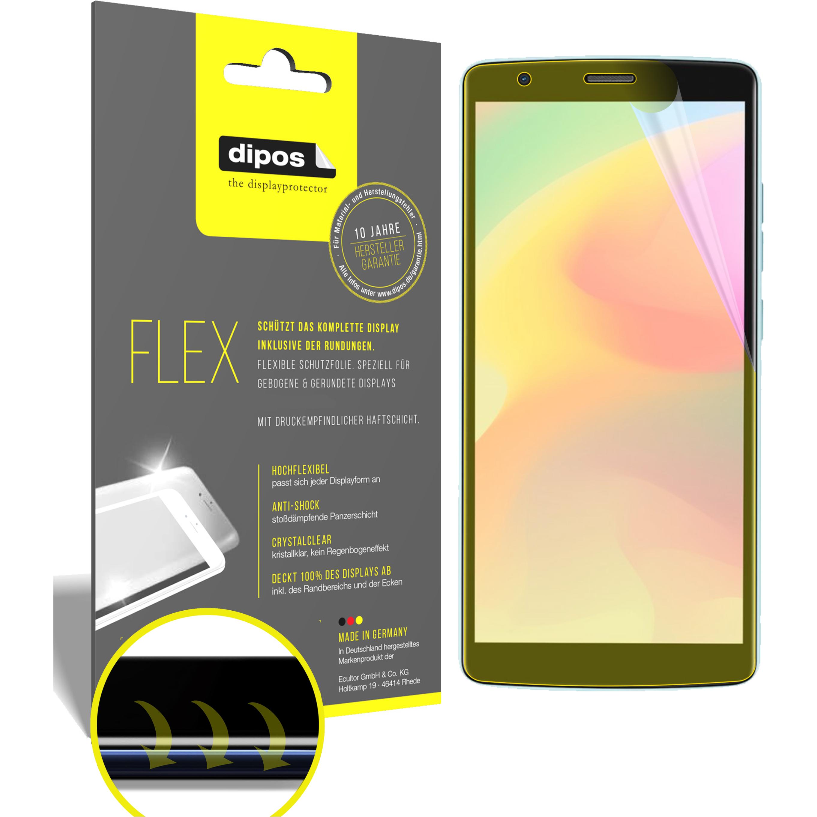 Dipos Displayschutzfolie Full-Cover 3D (3 Stück, Blackview A20 Pro), Smartphone Schutzfolie, Transparent