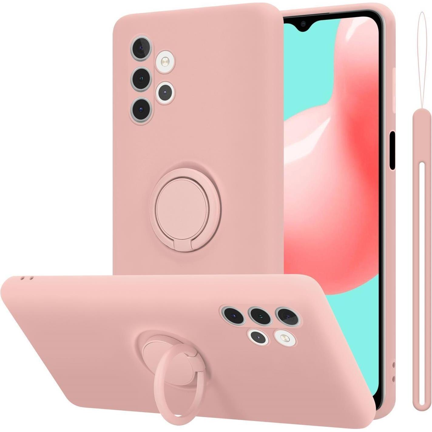 Cadorabo TPU Liquid Silicone Case Cover (Samsung Galaxy A32), Smartphone Hülle, Rosa