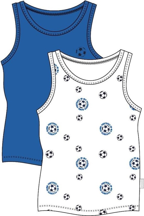 Produktbild Schiesser Unterhemd Jungen 2er-Pack, Blau/Weiss, 140, Material (140)