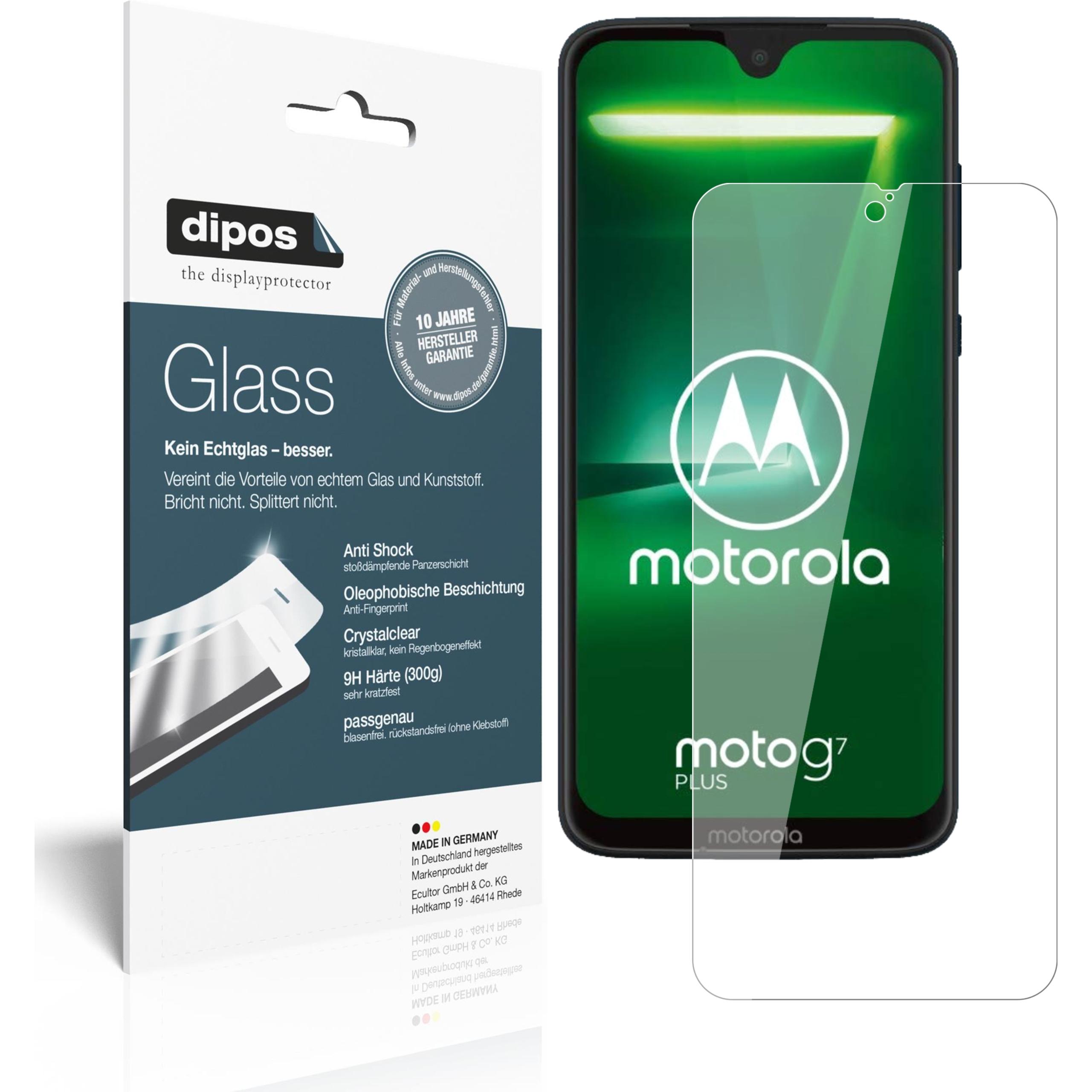Dipos Displayschutz Anti-Shock (2 Stück, Motorola Moto G7 Plus), Smartphone Schutzfolie, Transparent