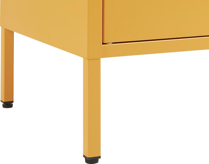 Image du produit Beliani Buffet jaune 2 portes URIA (100 x 40 x 65 cm)