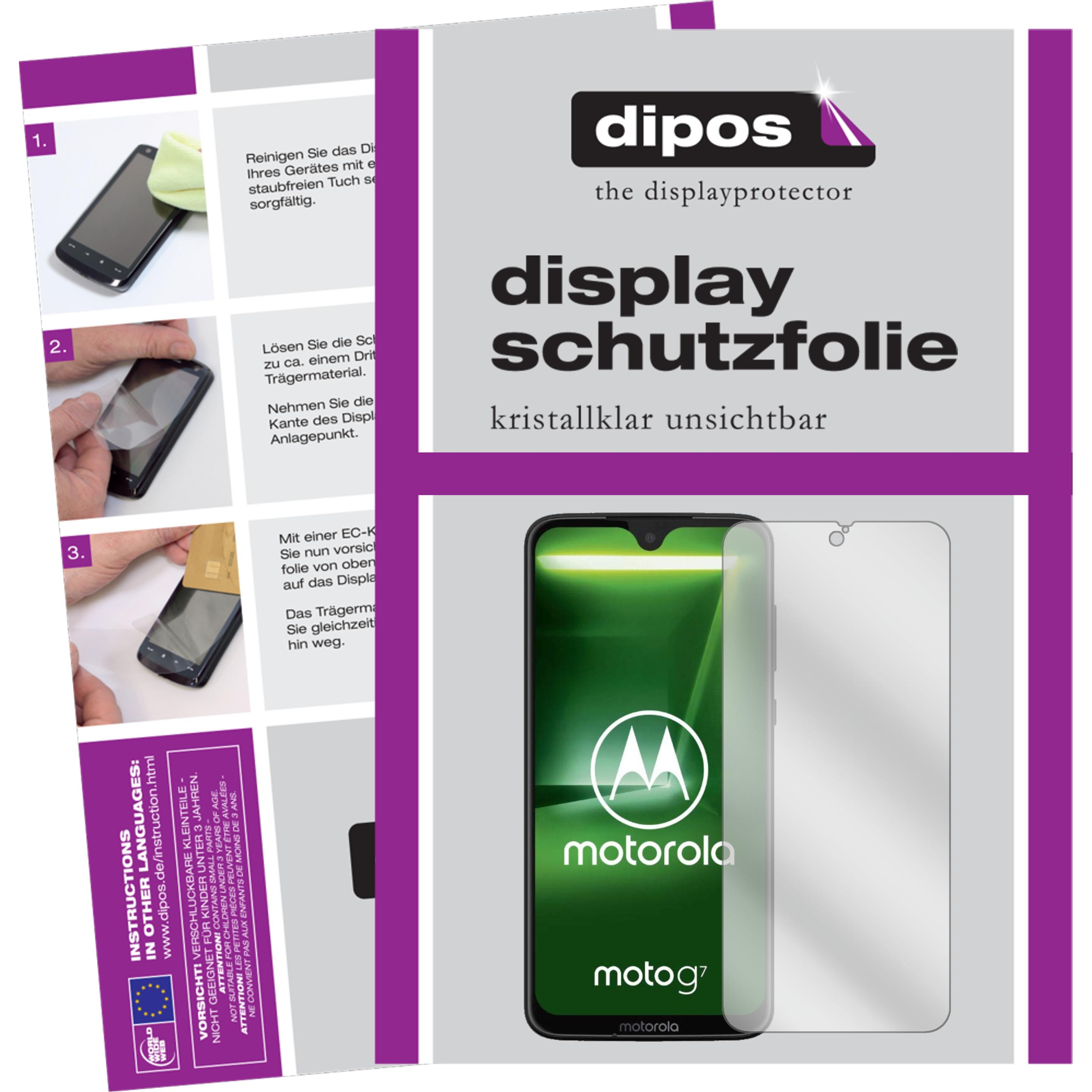 Dipos Displayschutzfolie Crystalclear (5 Stück, Motorola Moto G7), Smartphone Schutzfolie, Transparent