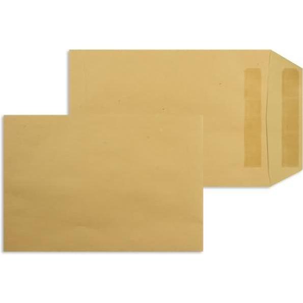 Blanke, Versandtasche + Luftpolstertasche, Versandtaschen 165x240mm 90g/qm selbstklebend VE=500 Stück braun (500 x)