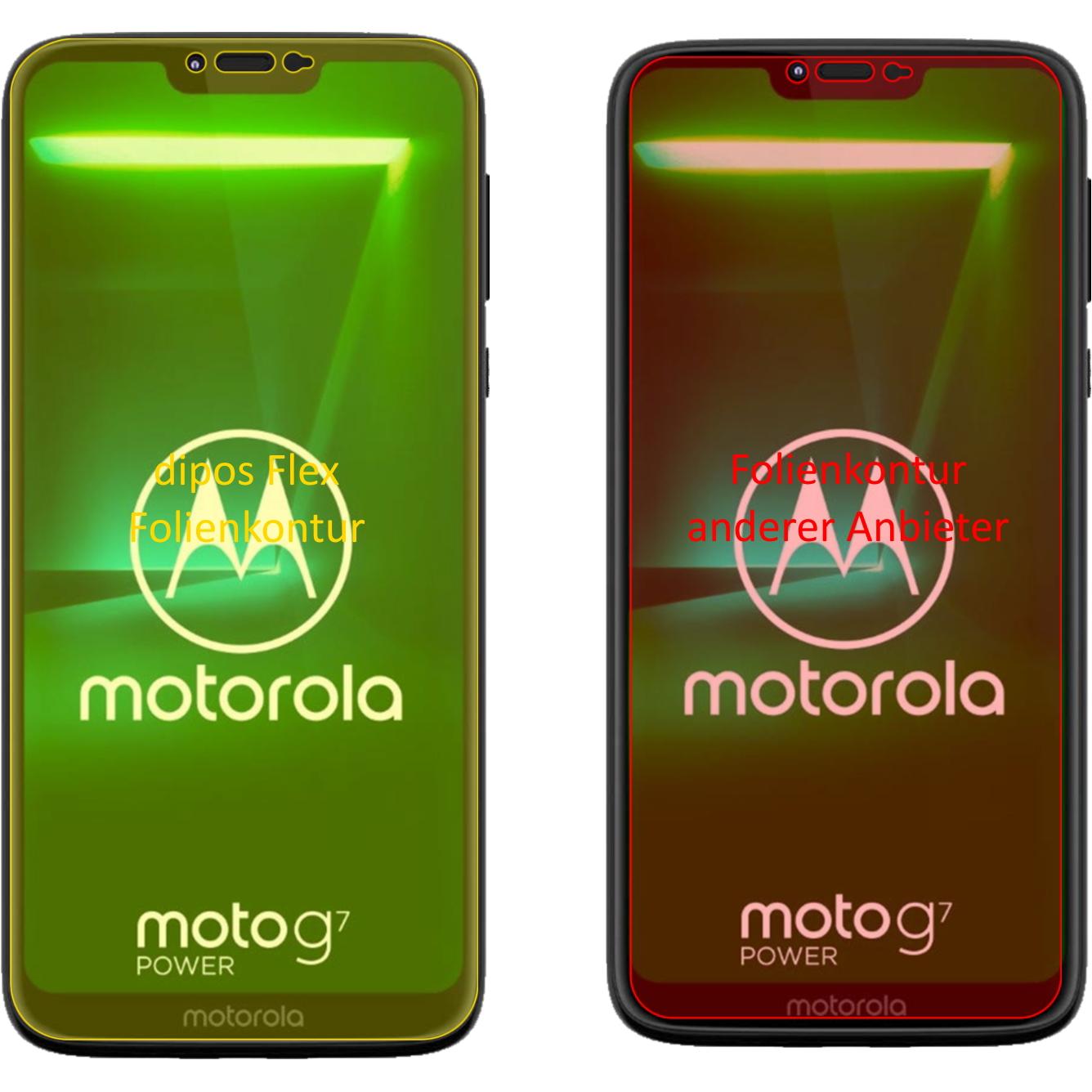 Thumbnail - Dipos Displayschutzfolie Full-Cover 3D (3 Stück, Motorola Moto G7 Power), Smartphone Schutzfolie, Transparent