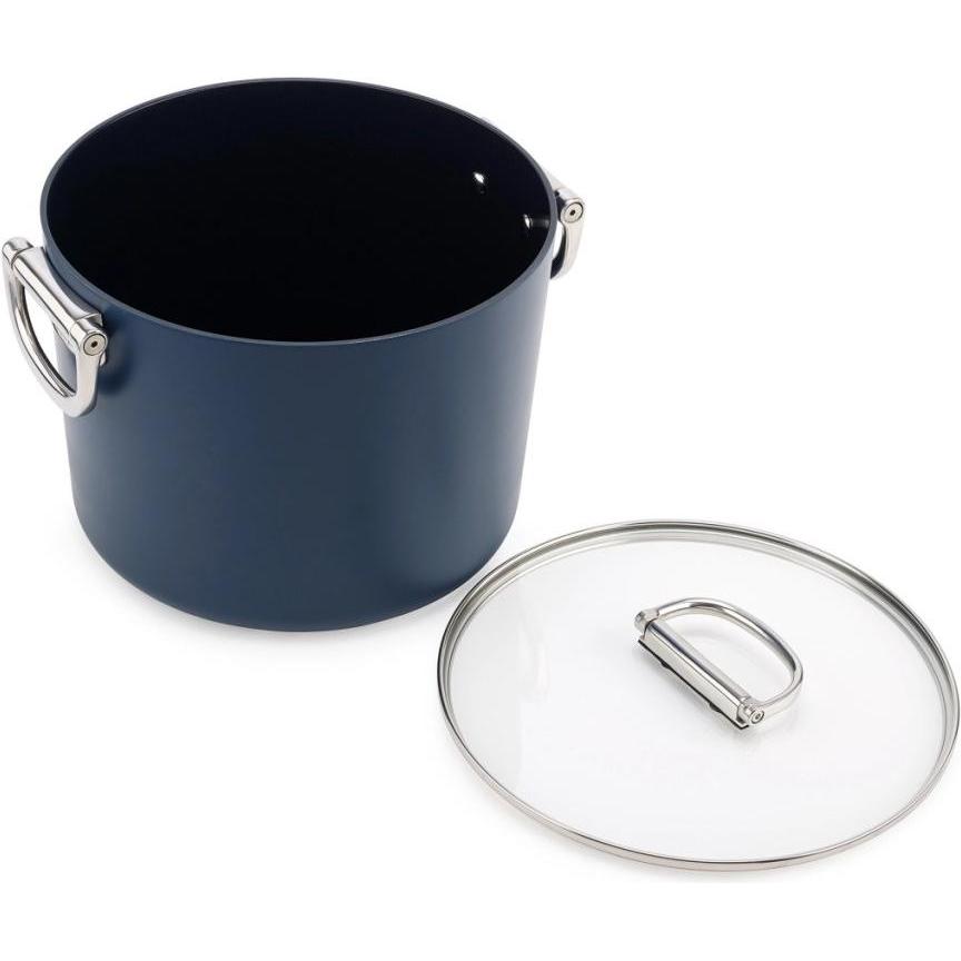 Joseph Joseph Space Suppentopf mit klappbaren Griffen D25cm, Pfanne + Kochtopf, Blau