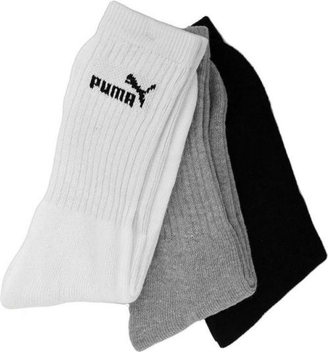 Produktbild Puma Unisex Sport Socken 3er Pack, Mehrfarbig (325 - White / Grey / Black), 39-42 (39 - 42)