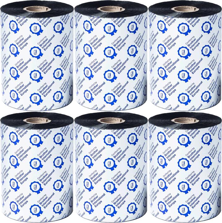 Produktbild Brother ribbon standard wax/resin Sold in 6-pack