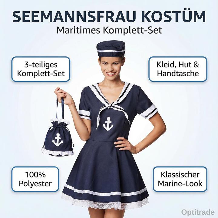 Immagine prodotto Dressforfun Costume da donna moglie di un marinaio (L)