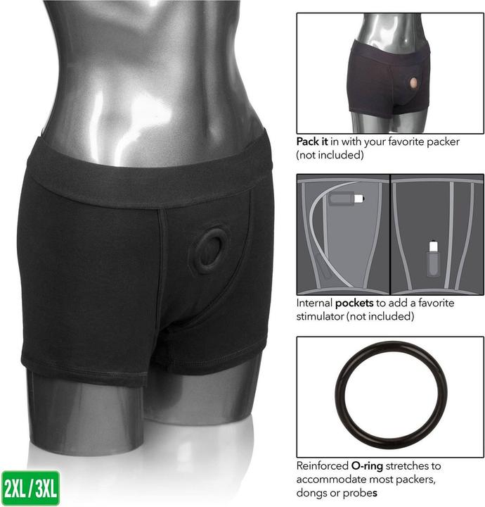 Produktbild CalExotics Packer Gear Black Boxer Brief Harness-XS-S (XS)