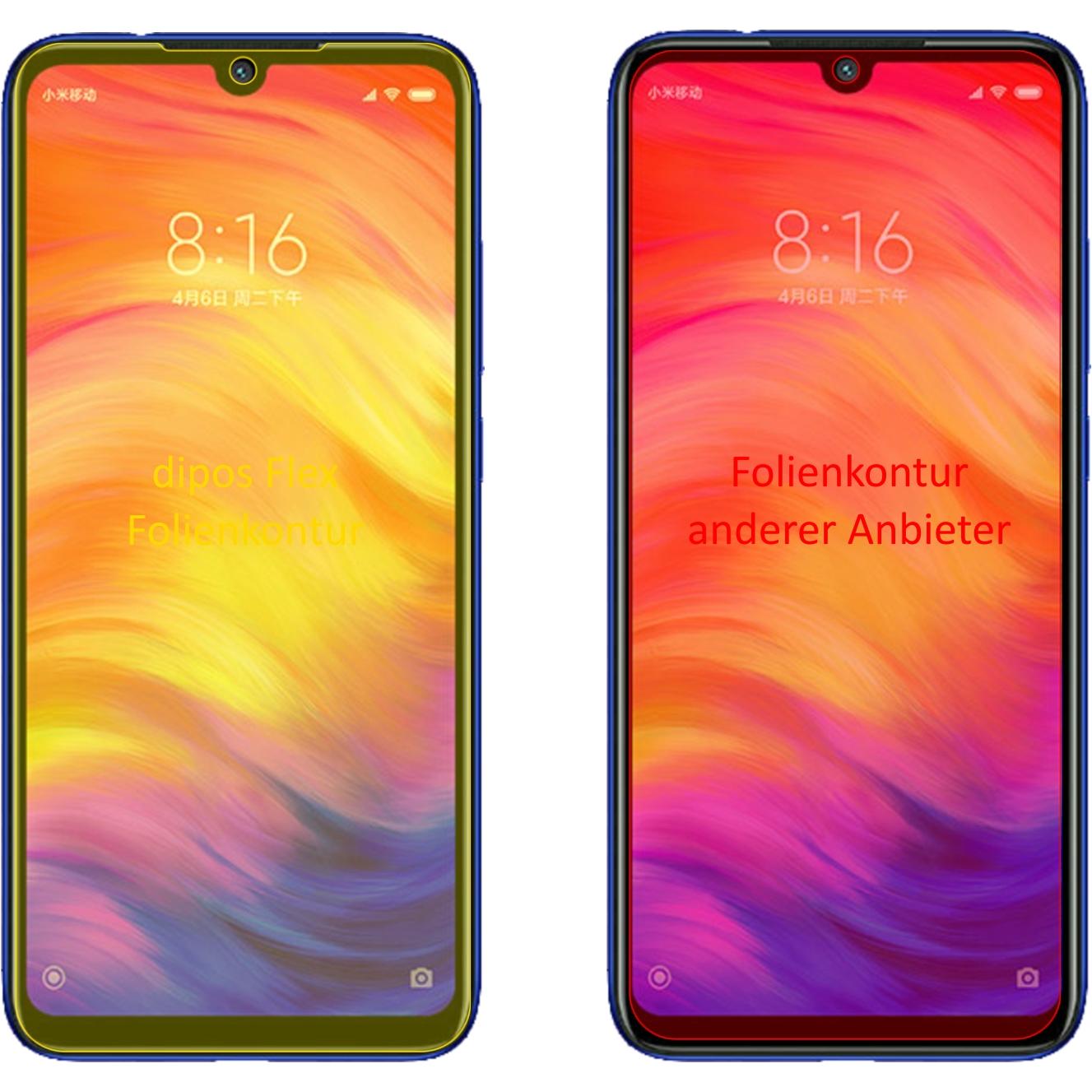 Thumbnail - Dipos Displayschutzfolie Full-Cover 3D (3 Stück, Xiaomi Redmi Note 7 Pro), Smartphone Schutzfolie, Transparent