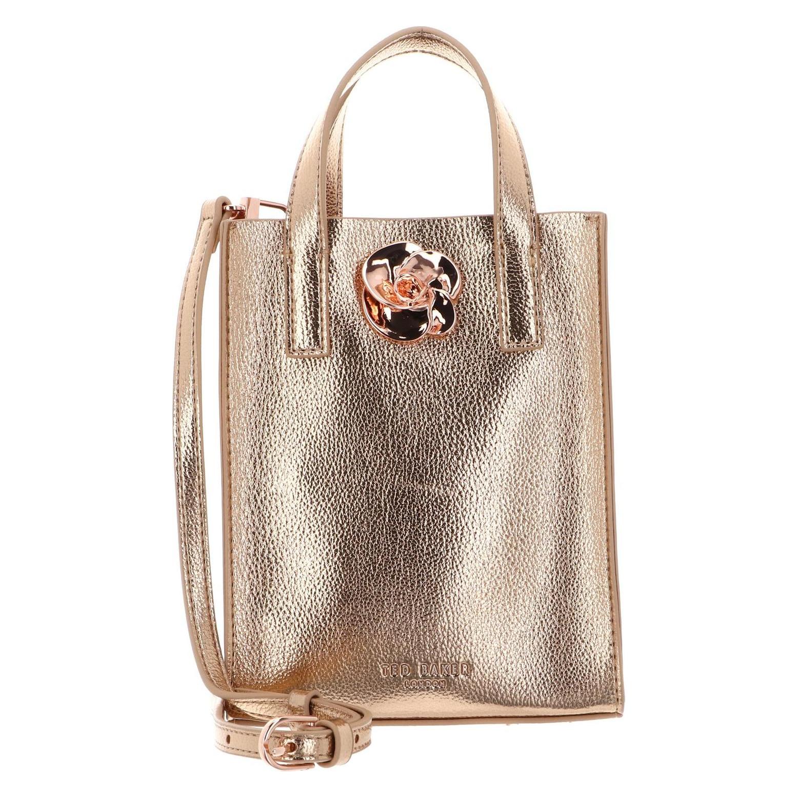 Ted Baker, Damen, Handtasche, Rosari Rose Detail Mini Metallic Icon Bag, Rosa