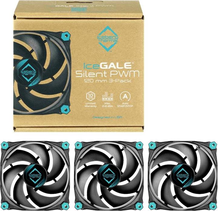 Actual product image Iceberg Thermal IceGALE Silent PWM-120mm (120 mm, 3x)