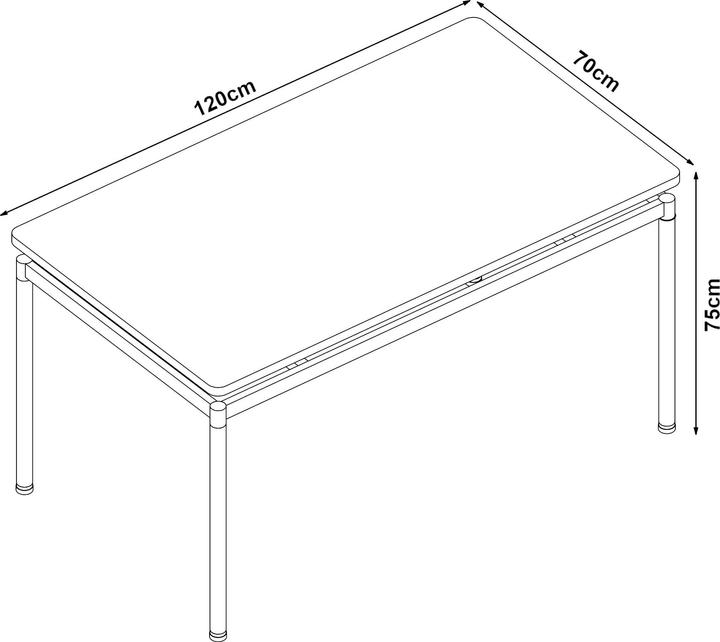 Actual product image En.Casa Hemnes (70 x 120 x 75 cm)