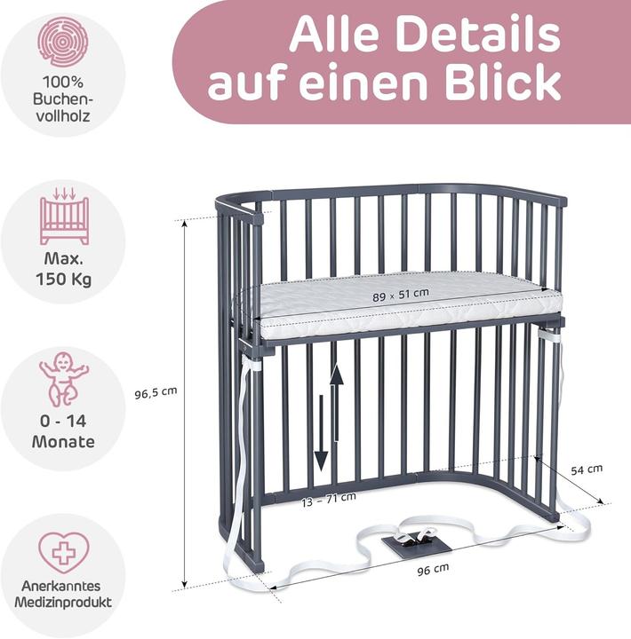 Actual product image Babybay Boxspring (89 x 51 cm)