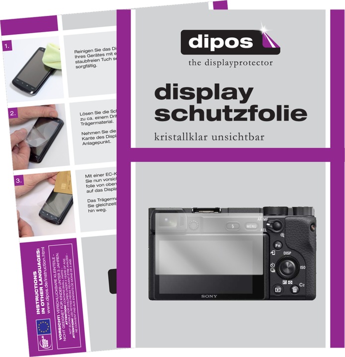 Dipos Displayschutzfolie Crystalclear (Displayschutz, Alpha 6400)