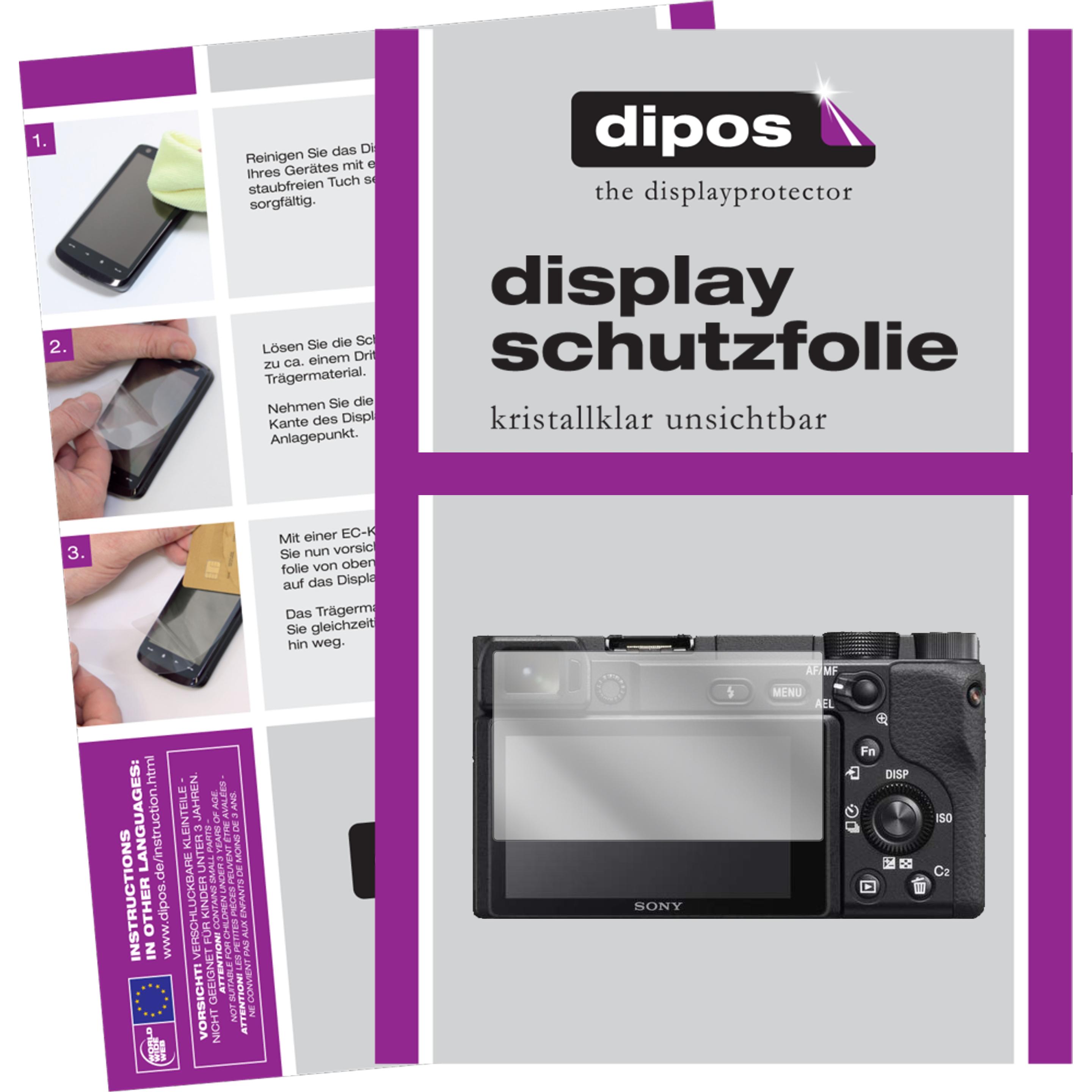 Dipos Displayschutzfolie Crystalclear (Displayschutz, Alpha 6400), Kameraschutz, Transparent