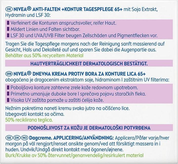 Actual product image NIVEA Anti-Falten Tag 65+ (50 ml, Day cream, SPF 30)