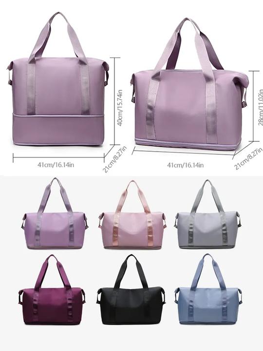 Image du produit Only-Bags.Store Sac de voyage en nylon imperméable sport gymnase fourre-tout, violet foncé
