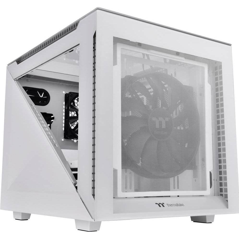 Thermaltake Divider 200 TG Snow (mATX, Mini-ITX), Case PC, Bianco